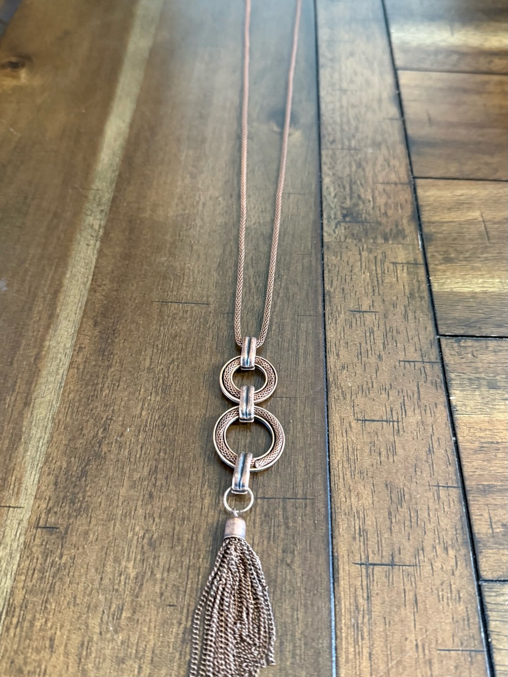 paparazzi Rose Gold Link & Tassel Necklace